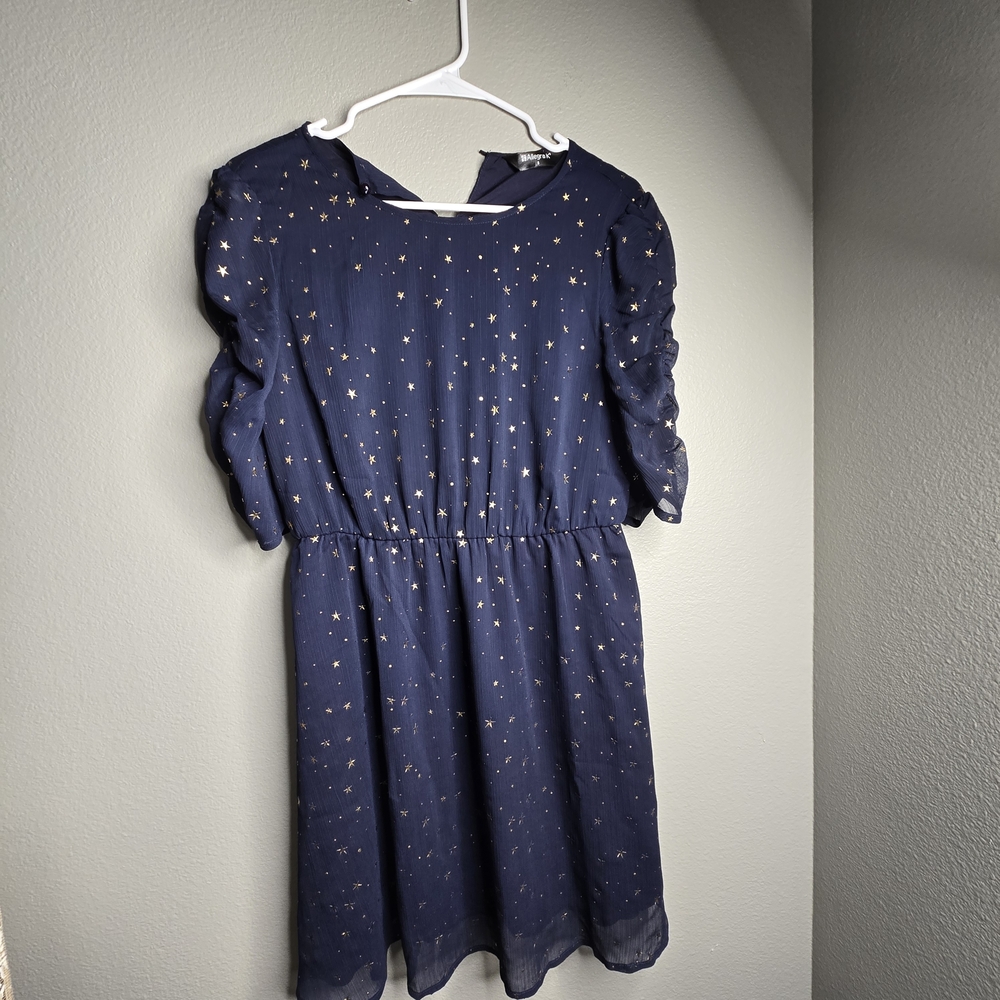 Allegra K Navy Starry Mini Dress